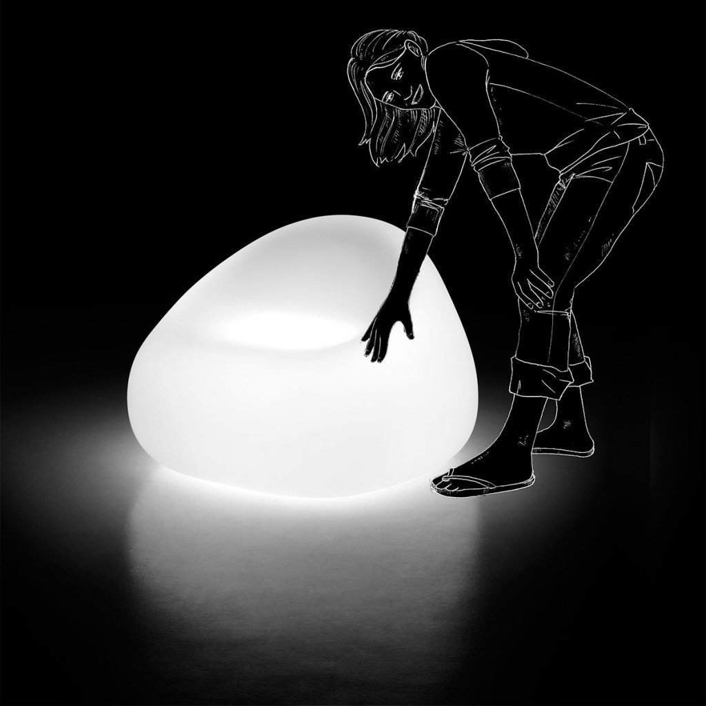 Fotoliu iluminat din polietilena Gumball Armchair Light - Nuovo Design